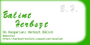 balint herbszt business card